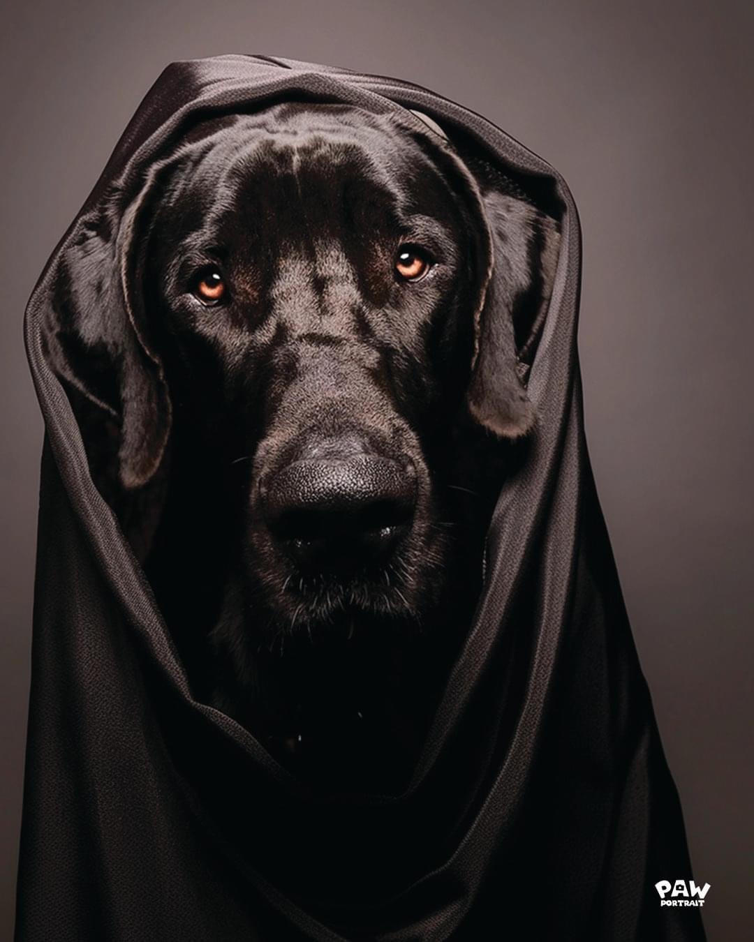 paw dog portrait