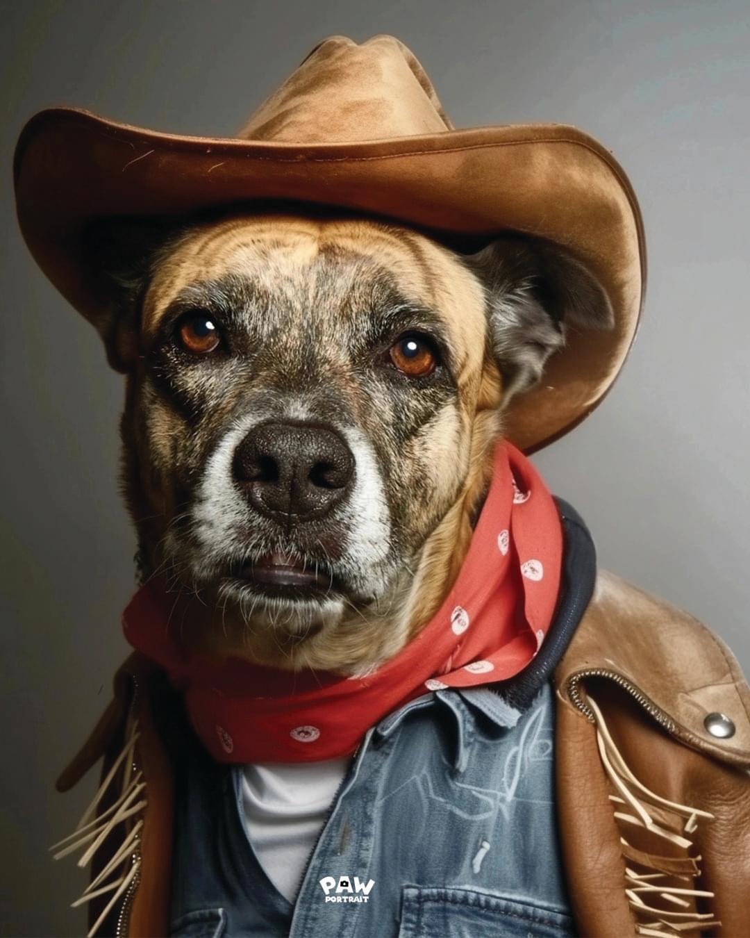 paw dog portrait