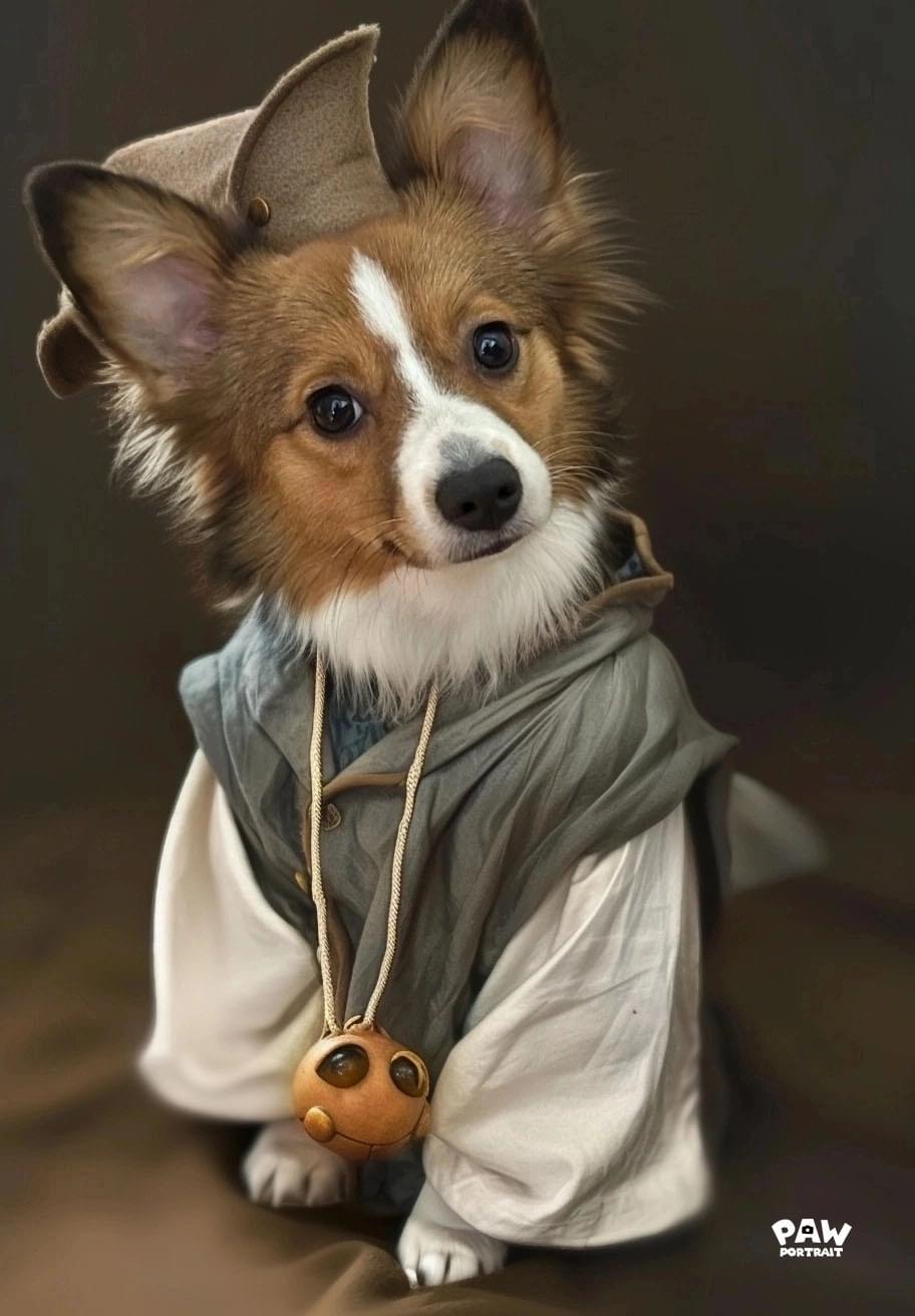 dog paw portrait